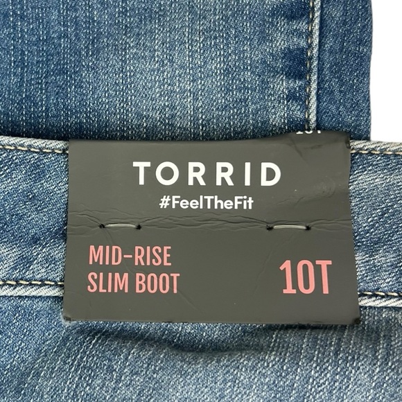 Torrid New Women’s 10 Tall Mid-Rise Slim Boot Vintage Stretch Jean - Picture 9 of 10